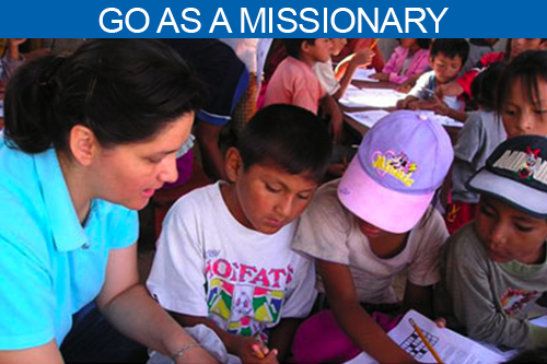 Missionary teaching children.
